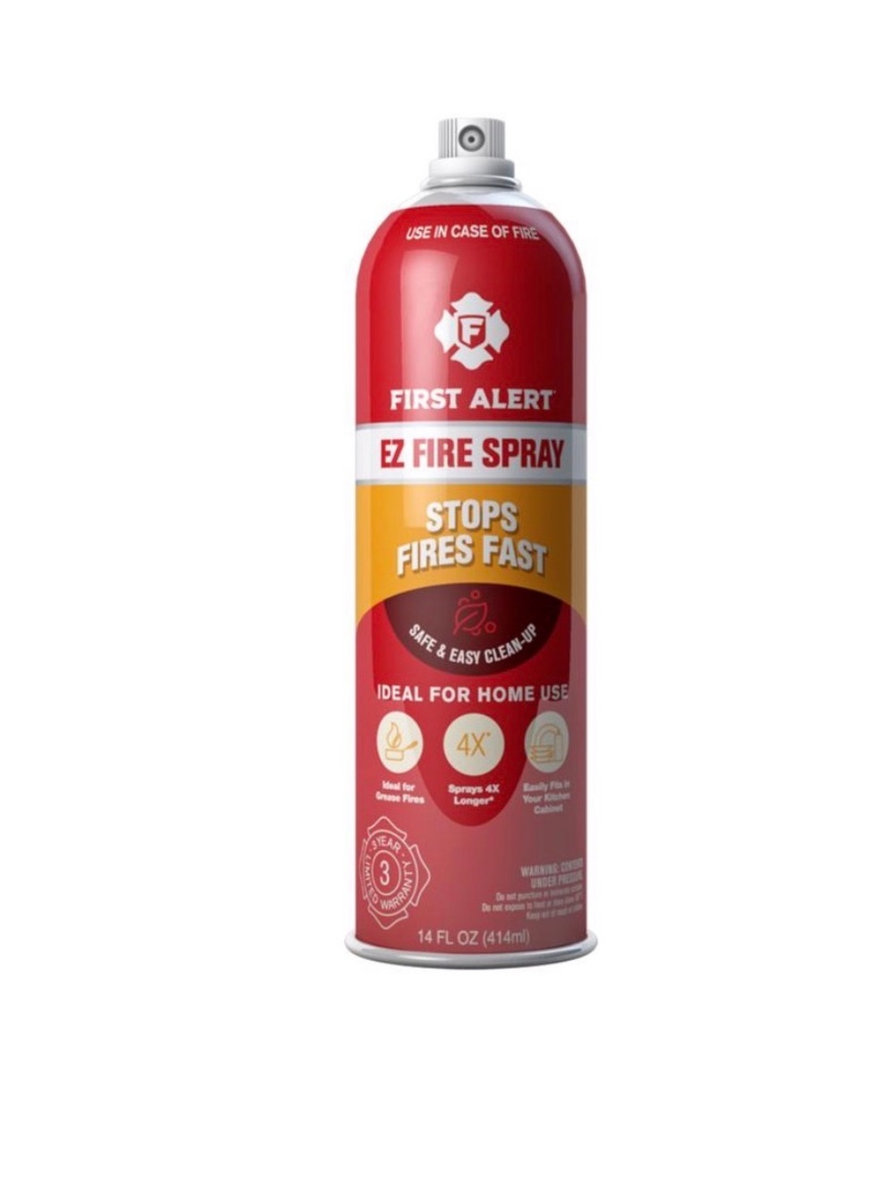 First Alert EZ Fire Spray - Red and Yellow Fire Extinguishing Spray